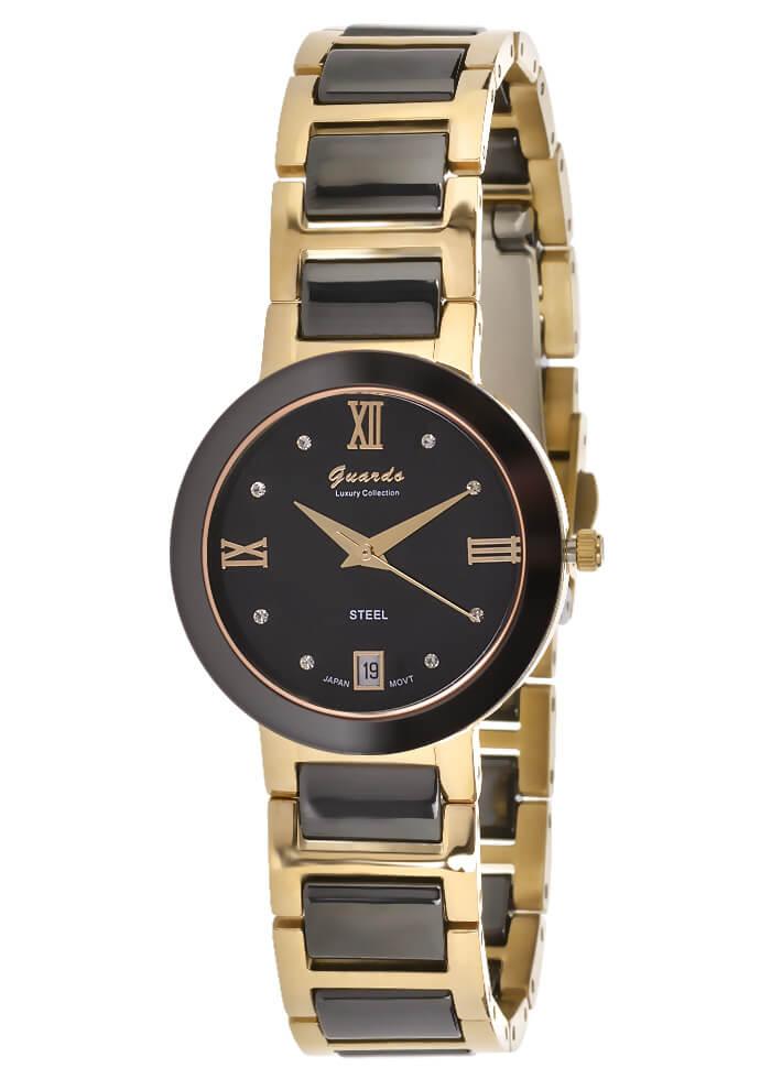 

Часы женские Guardo S0342-2 черно-золотые