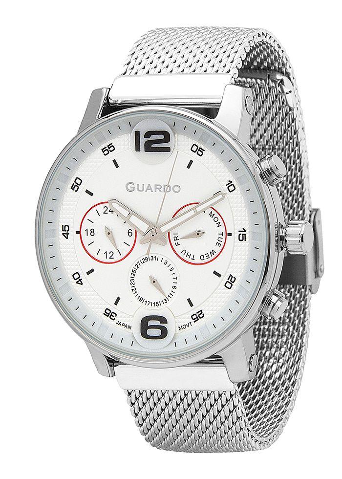 

Часы мужские Guardo 12432(2)-1 серебреные