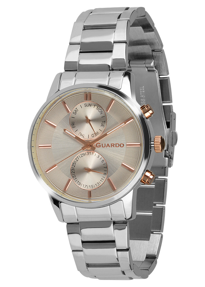 

Часы мужские Guardo B01068-3 серебряные