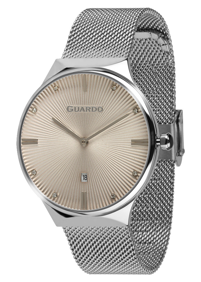 

Часы женские Guardo 012473-(1)-3 серебряные