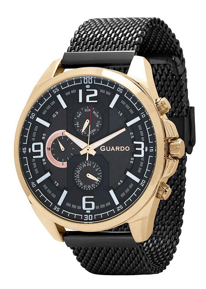 

Часы мужские Guardo B01361(1)-5 золотые
