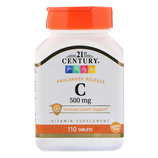 

Витамины 21st Century Vitamin С 500 mg With Rose Hips 110 таб
