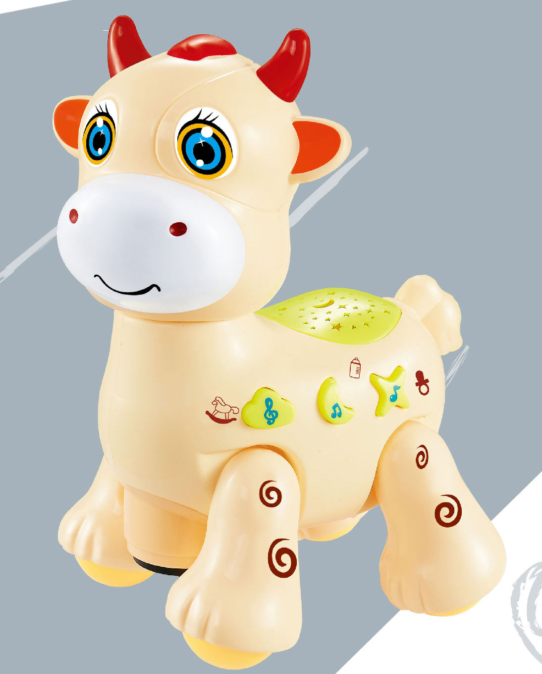 

Игрушка Музыкальная Корова D Jin Shang Lu бежевая 8835