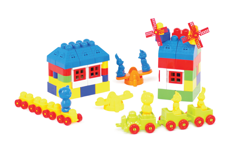 

Детский конструктор Colorplast "Мастер Блок" №7 1-029 105дет.
