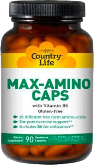 

Аминокислотный комплекс Country Life MAX-AMINO с витамином В6 90 капсул (015794014959)