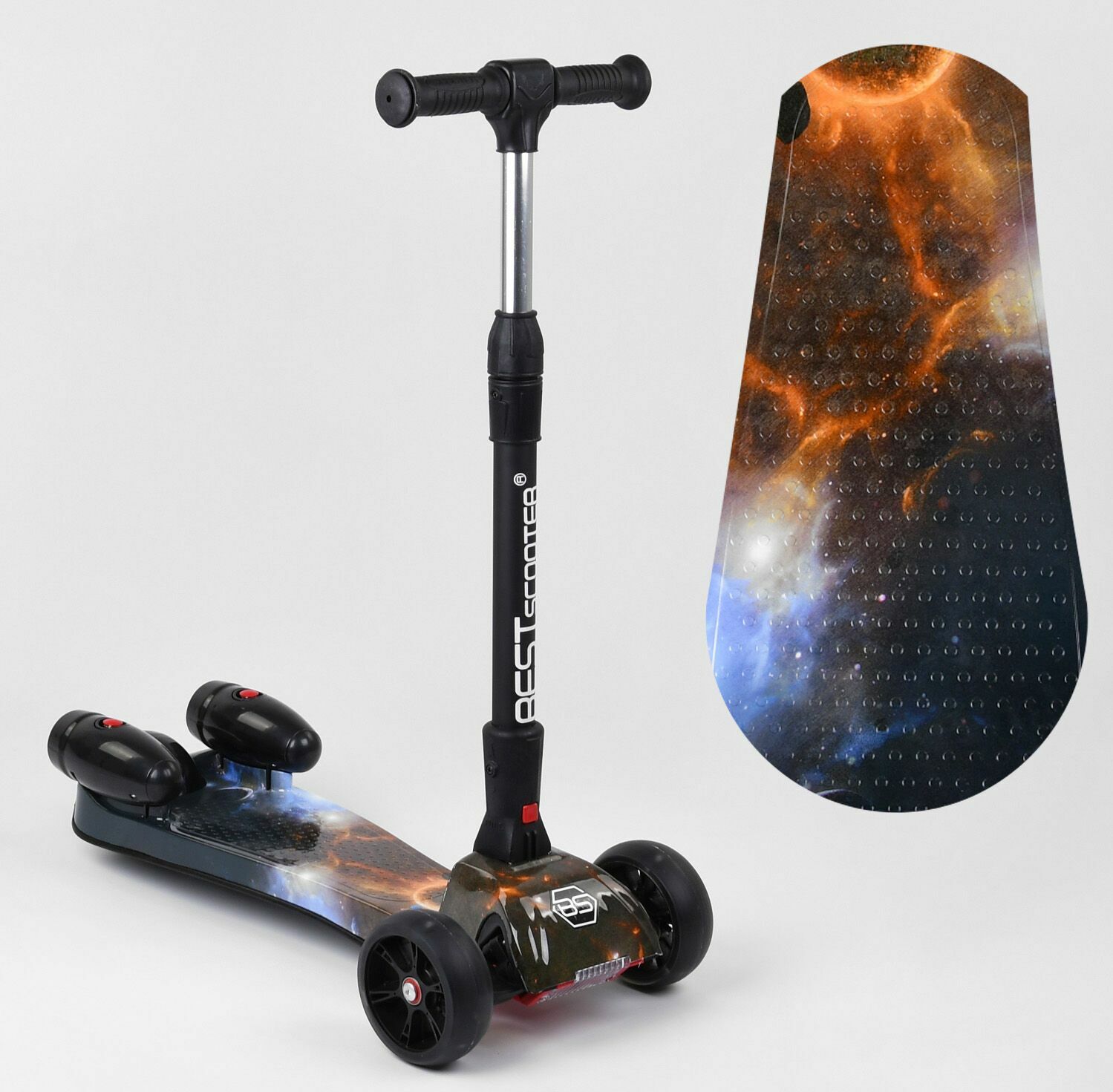 

Самокат трехколесный Best Scooter MAXI 65884 с парогенератором и музыкой Космос