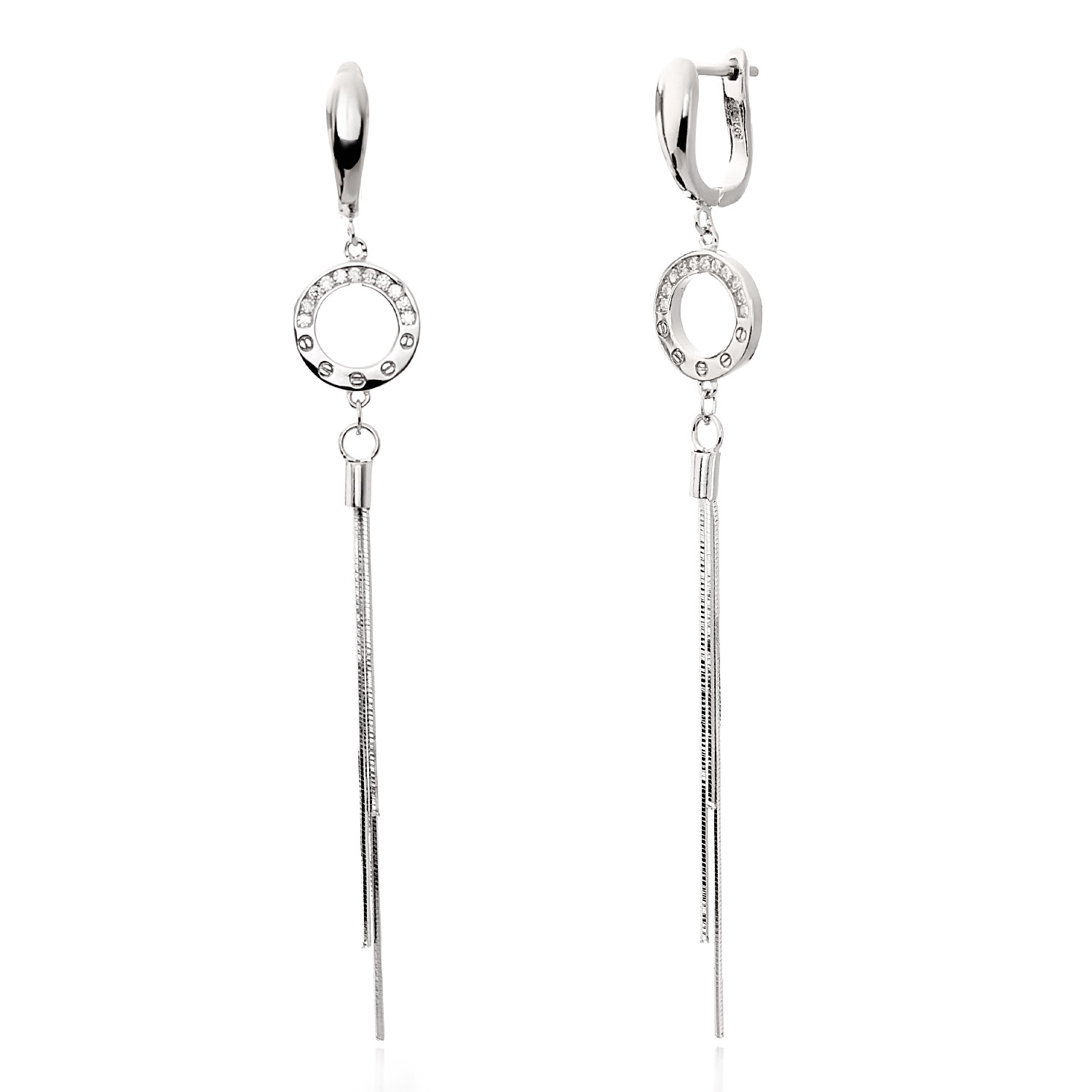 

Серебряные серьги Silver925 с цирконием 002848