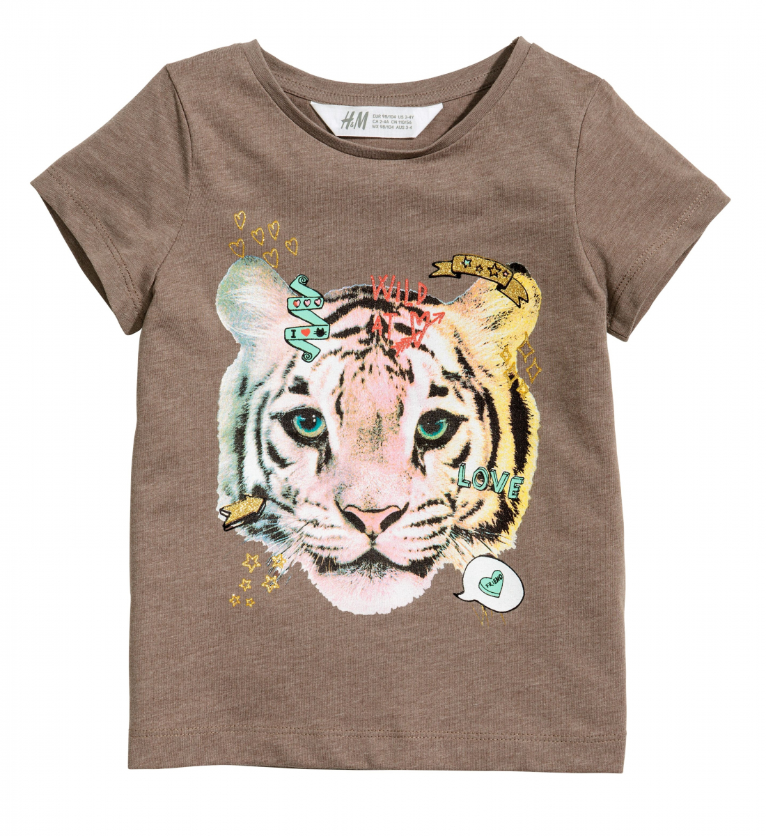 

Футболка H&M 0491680015 98 см, 104 см Коричневый 63779