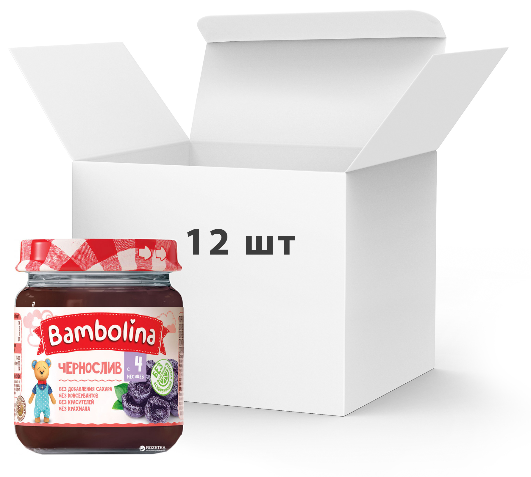

Упаковка пюре Bambolina Чернослив 100 г х 12 шт (4813163001939_4812021001869)