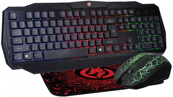 

Игровой комплект клавиатура + мышь Piko GX50 Black USB