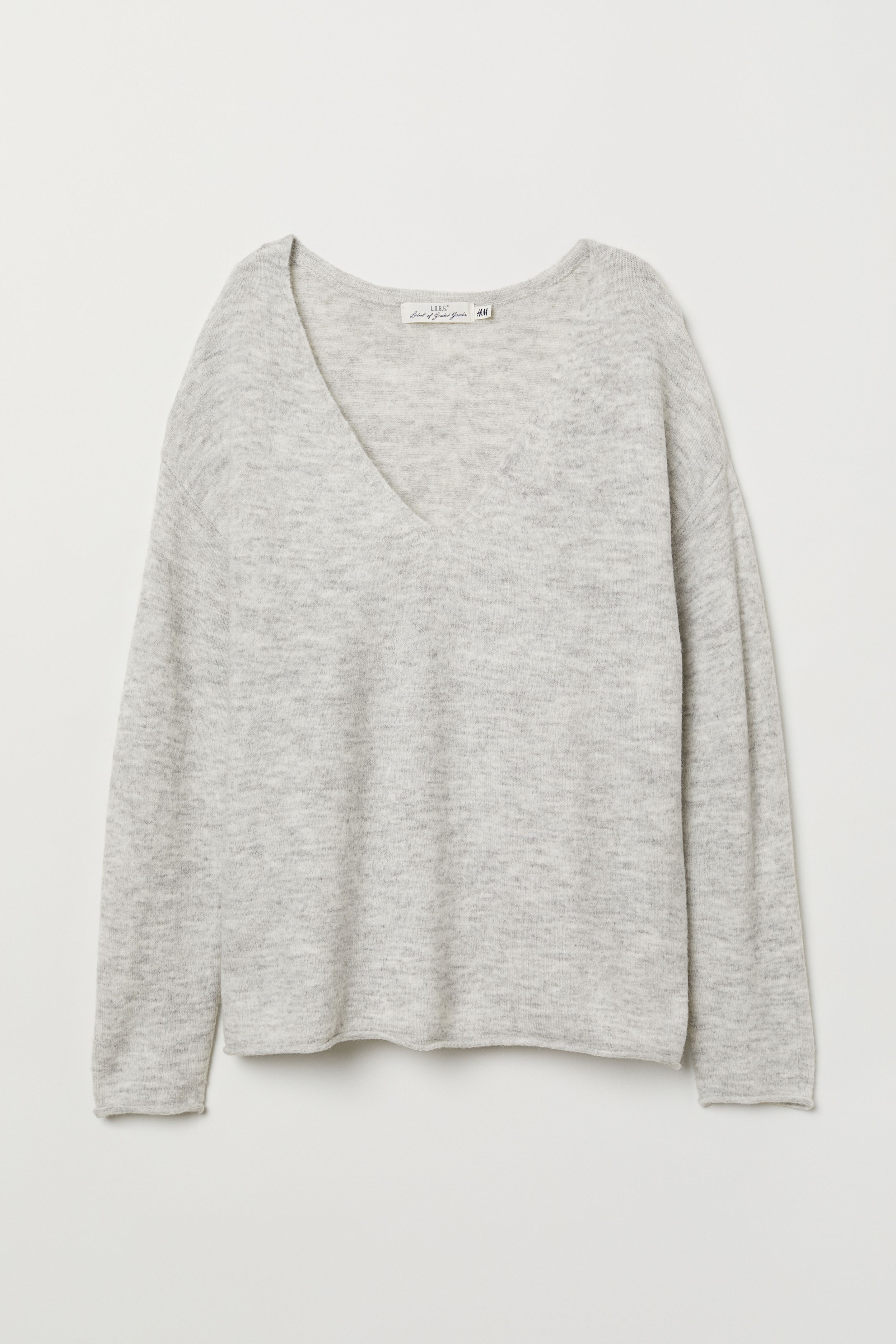 

Пуловер H&M  светло серый 5198478, Пуловер H&M XS светло серый 5198478