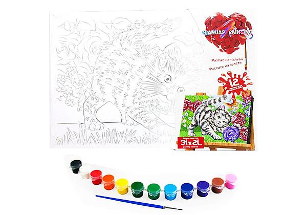

Роспись на холсте "Котик серенький" Dankotoys DANKO TOYS (PX-06-08)
