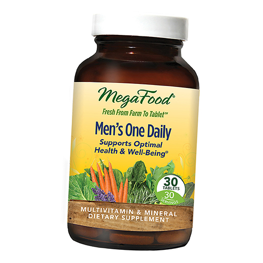 

Мультивитамины для мужчин, Men's One Daily, Mega Food 30таб (36343003)