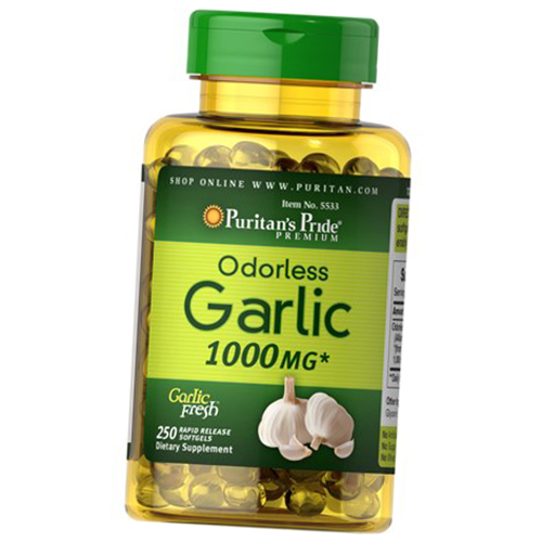 

Чеснок без запаха, Odorless Garlic 1000, Puritan's Pride 250гелкапс (71367011)