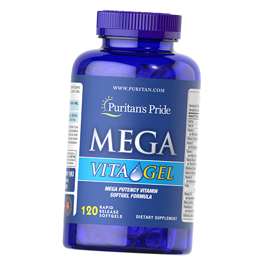 

Витаминно-минеральный комплекс, Mega Vita Gel, Puritan's Pride 120гелкапс (36367012)