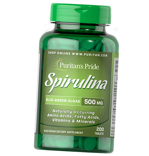 

Спирулина, Spirulina 500, Puritan's Pride 200таб (71367022)