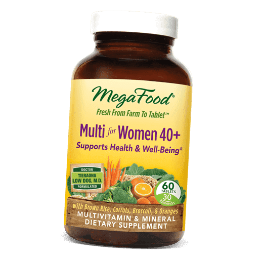 

Мультивитамины для женщин 40+, Multi for Women 40 plus, Mega Food 60таб (36343012)