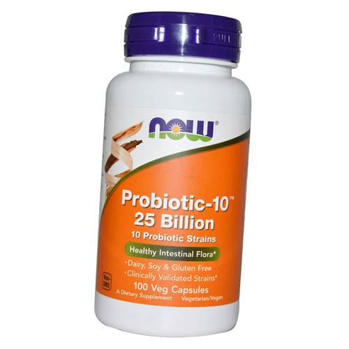 

Смесь Пробиотиков, Probiotic-10 25 Billion, Now Foods 100вегкапс (69128010)