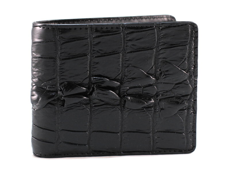 

Кошелек мужской из кожи крокодила (N ALM 04 B Black) черный