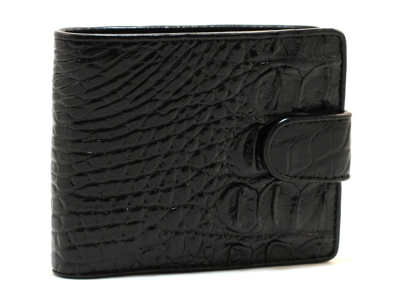 

Кошелек мужской из кожи крокодила (ALM 97 Black) черный