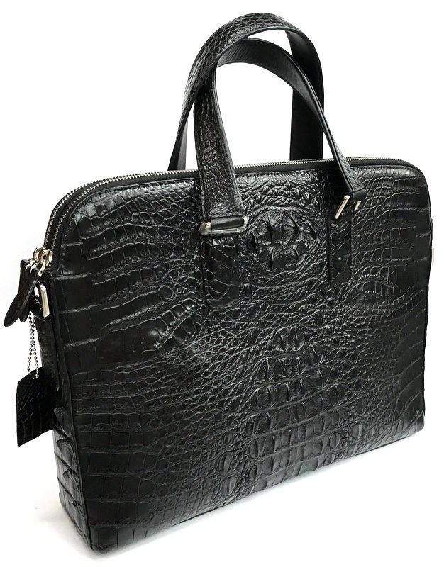 

Деловая сумка из кожи крокодила (DCM 91 Black) черный
