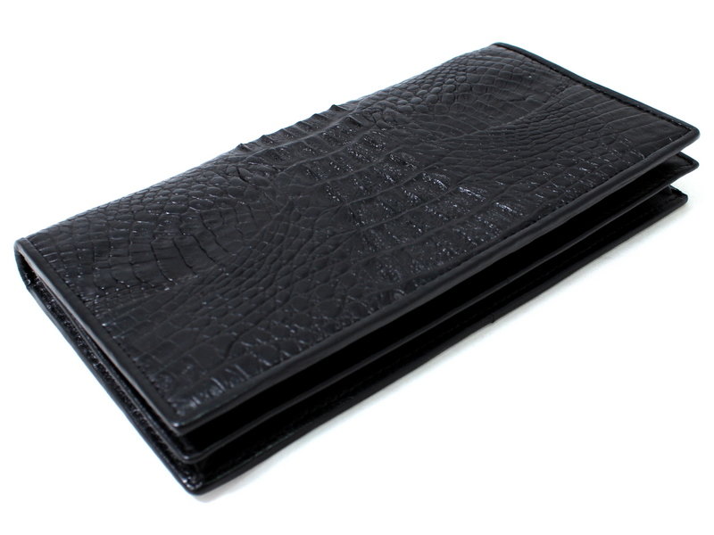 

Портмоне-купюрник из кожи крокодила (ND-131 Black) черный