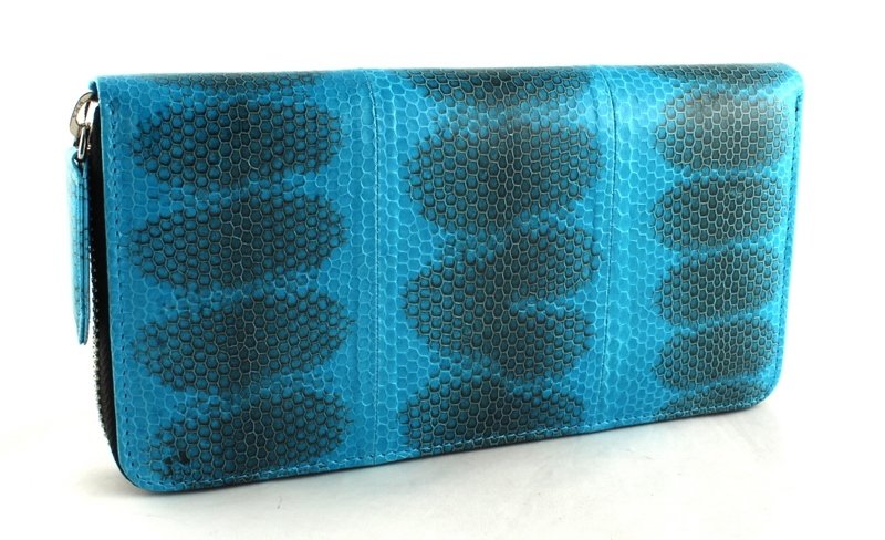 

Женское портмоне из кожи морской змеи (N-8412 Turquoise) зеленый