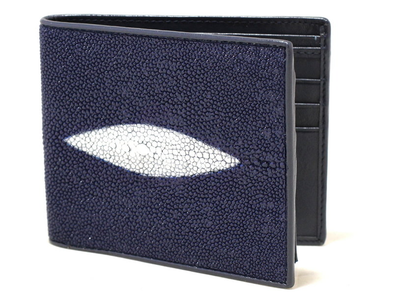 

Портмоне мужское из кожи ската (skm-4650 Blue) синий