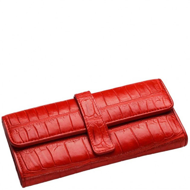 

Гаманець жіночий зі шкіри крокодила Ekzotic Leather cw24 червоний
