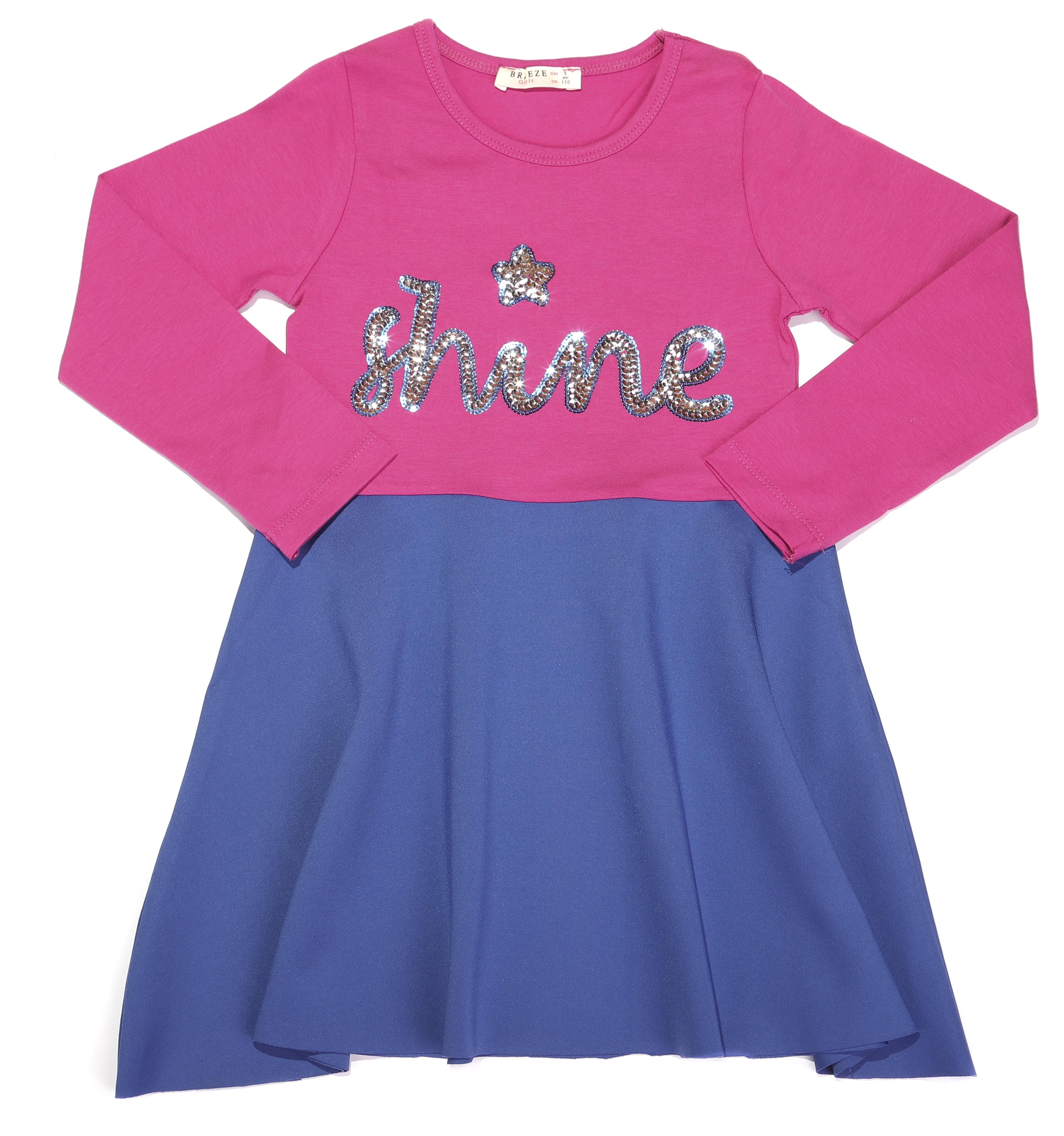 

Платье Breeze girls & boys с нашивкой Shine розово-синие 128