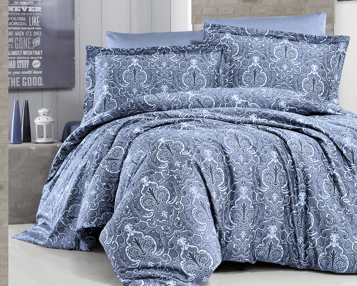 

Комплект постельного белья First Choice Сатин 200х220 "Delmor Indigo"