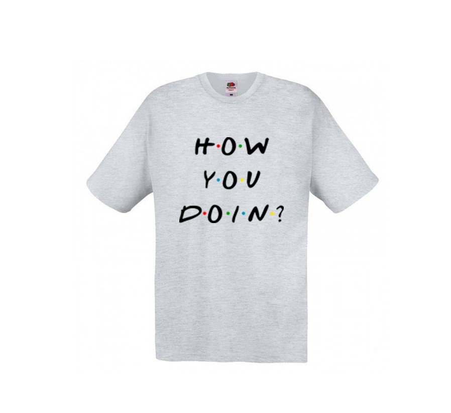 

Футболка Fruit of the loom How you doin  серая (D154, Футболка Fruit of the loom How you doin S серая (D154)