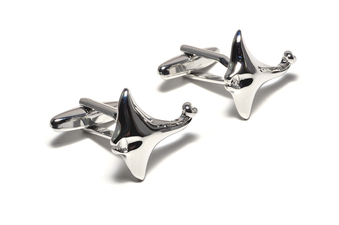 

Запонки Belvedero Crampfish 23539cs скаты серебристые