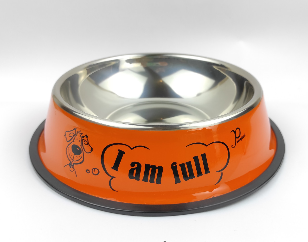 

Миска для собак металлическая DogClub Print 800ml Оранжевый