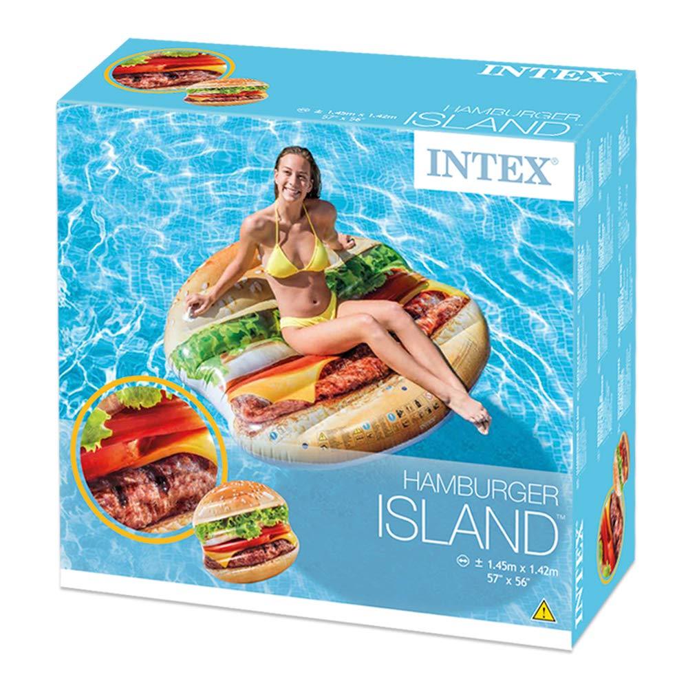 

Intex 58780 Надувной матрас-плотик Гамбургер 145x142 см