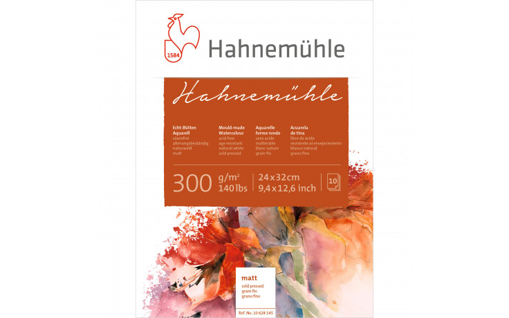 

Блок для акварели Hahnemuhle mould-made 10л 300г 24х32см СР