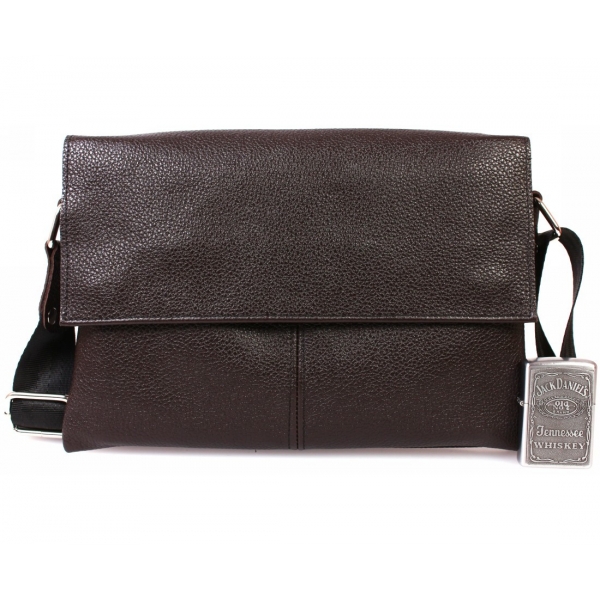 

Стильная мужская кожаная сумка через плечо CasualStyle SM-4380 коричневая