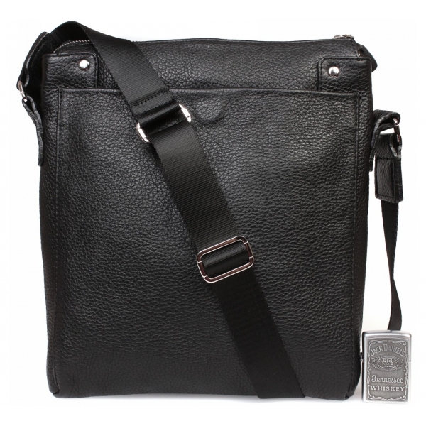 

Представительная сумка мужская из натуральной кожи формата А4 CasualStyle SM-4436 черная