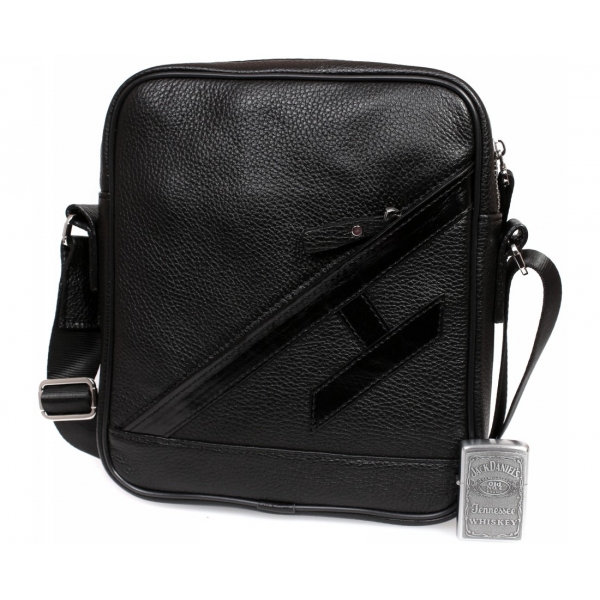 

Повседневная кожаная сумка формата А5 CasualStyle SM-4416 черная
