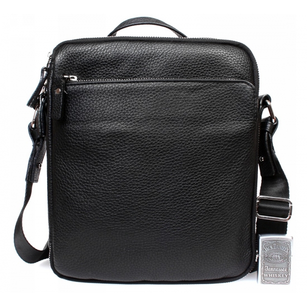 

Мужская кожаная сумка формата А5 с ручкой CasualStyle SM-4420 черная