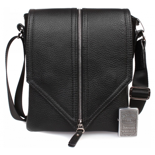 

Оригинальная кожаная сумка через плечо CasualStyle SM-4451 черная