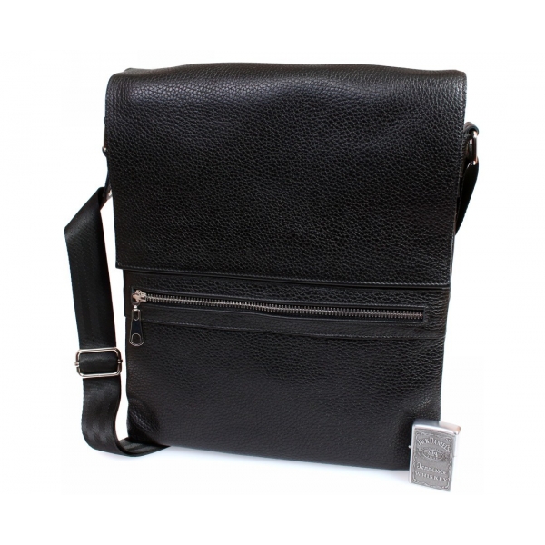 

Кожаная сумка CasualStyle формата А4 SM-4397 черная