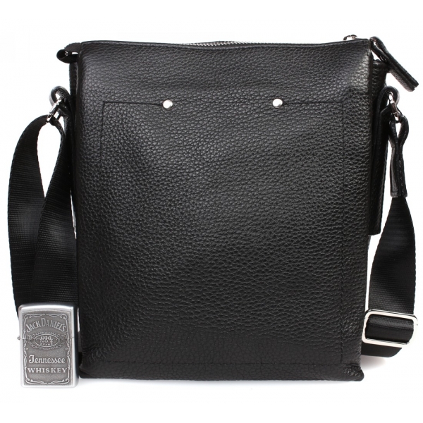 

Кожаная сумка на плечо унисекс CasualStyle SM-4449 черная