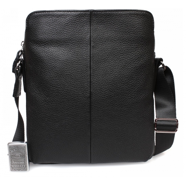 

Кожаный мужской мессенджер CasualStyle SM-4435 черный