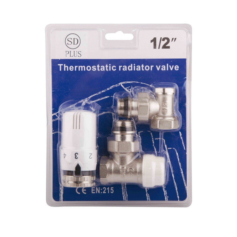 

Комплект кранов SD Plus с термоголовкой радиаторный угловой 1/2'' (SD352W15) (CM)