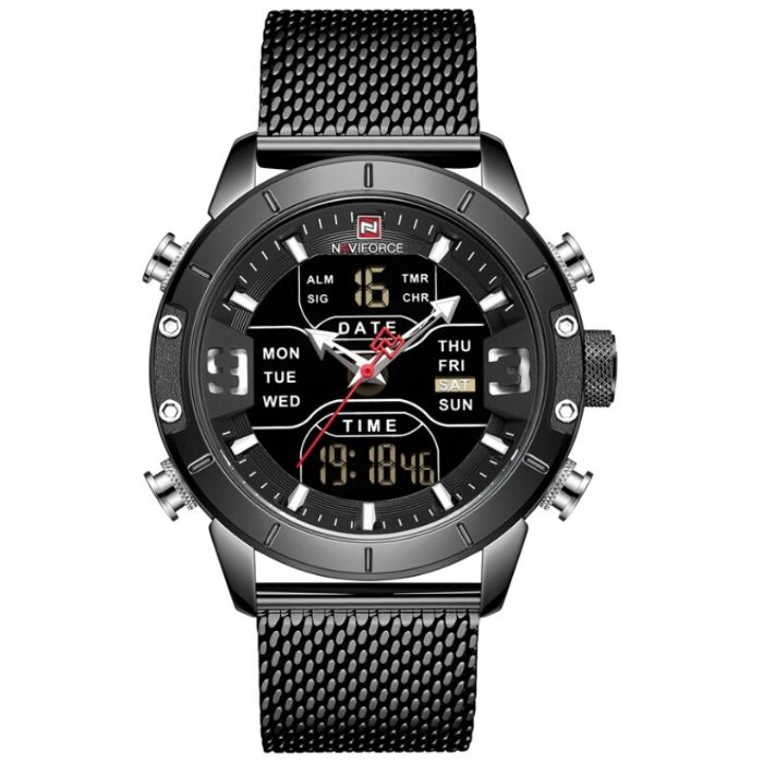 

Мужские часы Naviforce Tesla Black NF9153