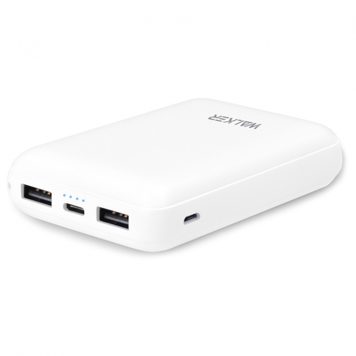 

УМБ WALKER WB-310 10000mAh 2USB/2.1A/2.1A Разъем Type-C/micro white