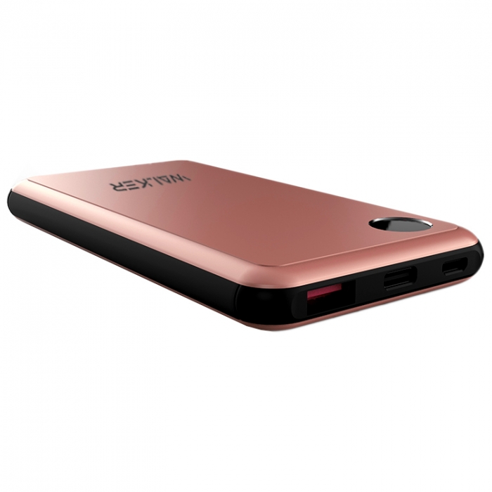 

УМБ WALKER WB-510 10000mAh Metal +LCD 1USB/2.1A Разъем Type-C/micro rose gold