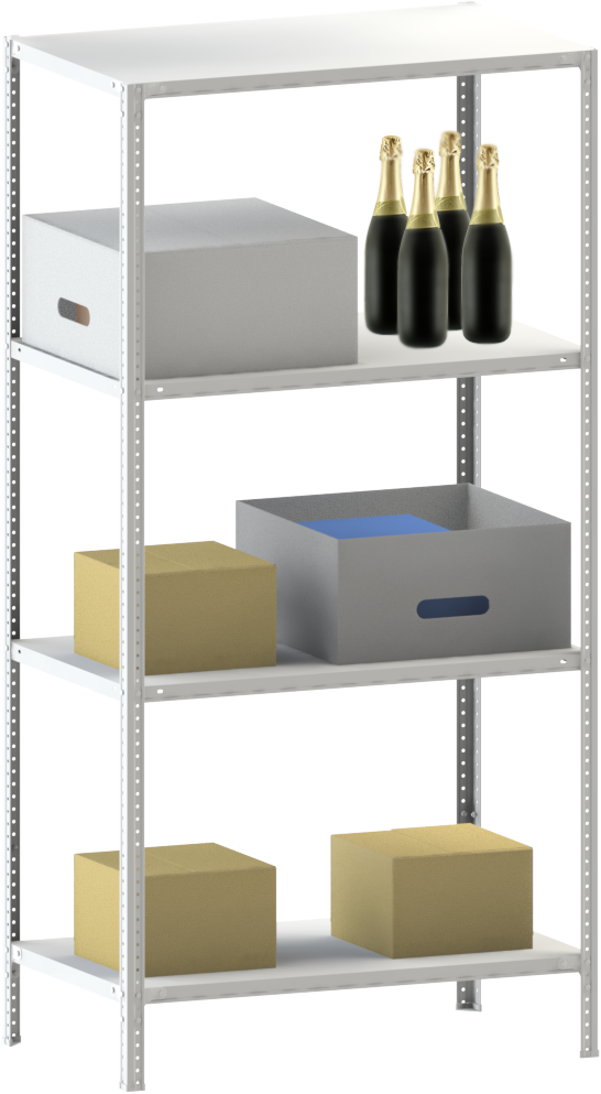

Стеллаж металлический 2000х700х500мм.4 полки, 120кг/на полку, до 1200кг. на стеллаж,на болтовом соединении