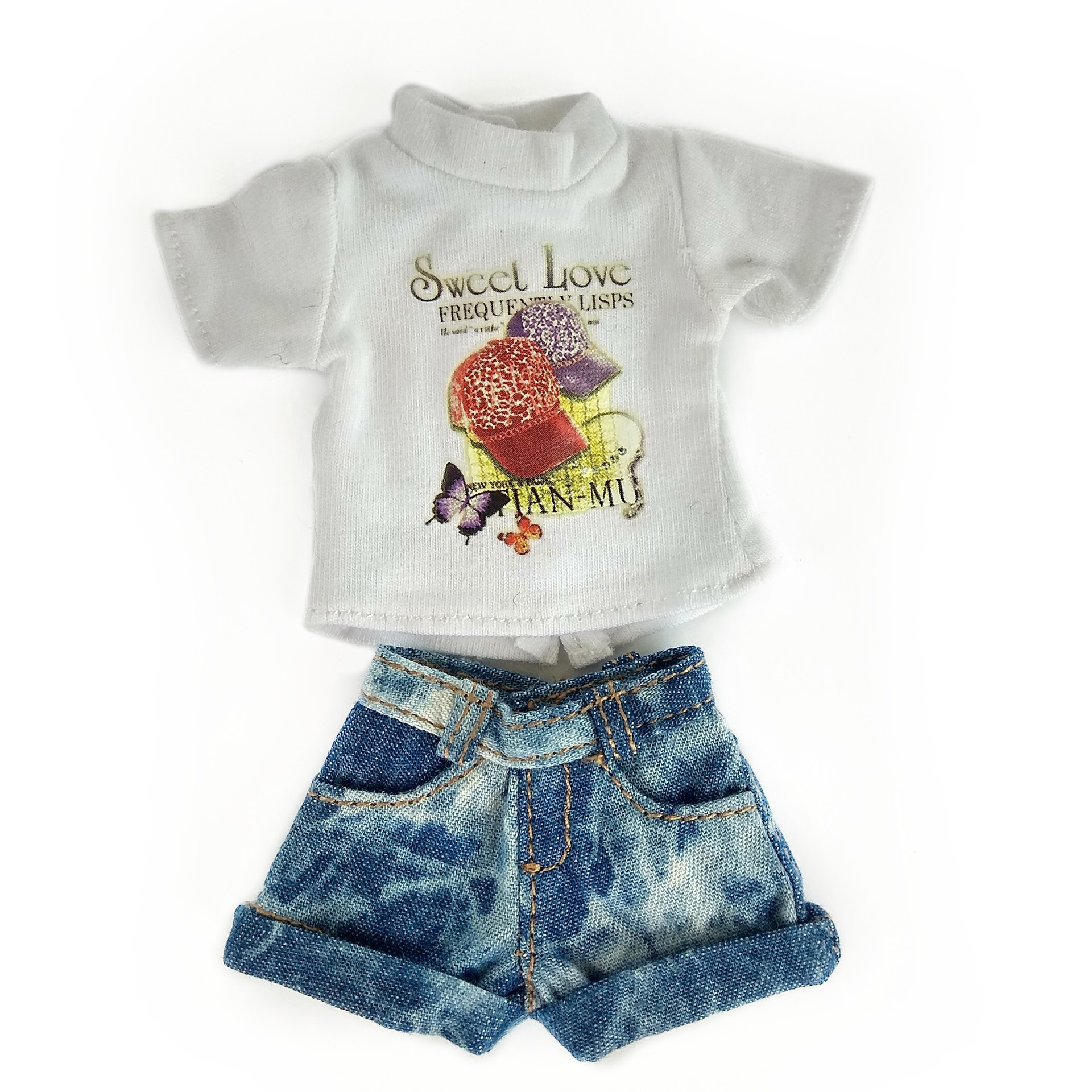 

Футболка и шорты для кукол Blythe 30 см. (кукла в комплект не входит) (9129)